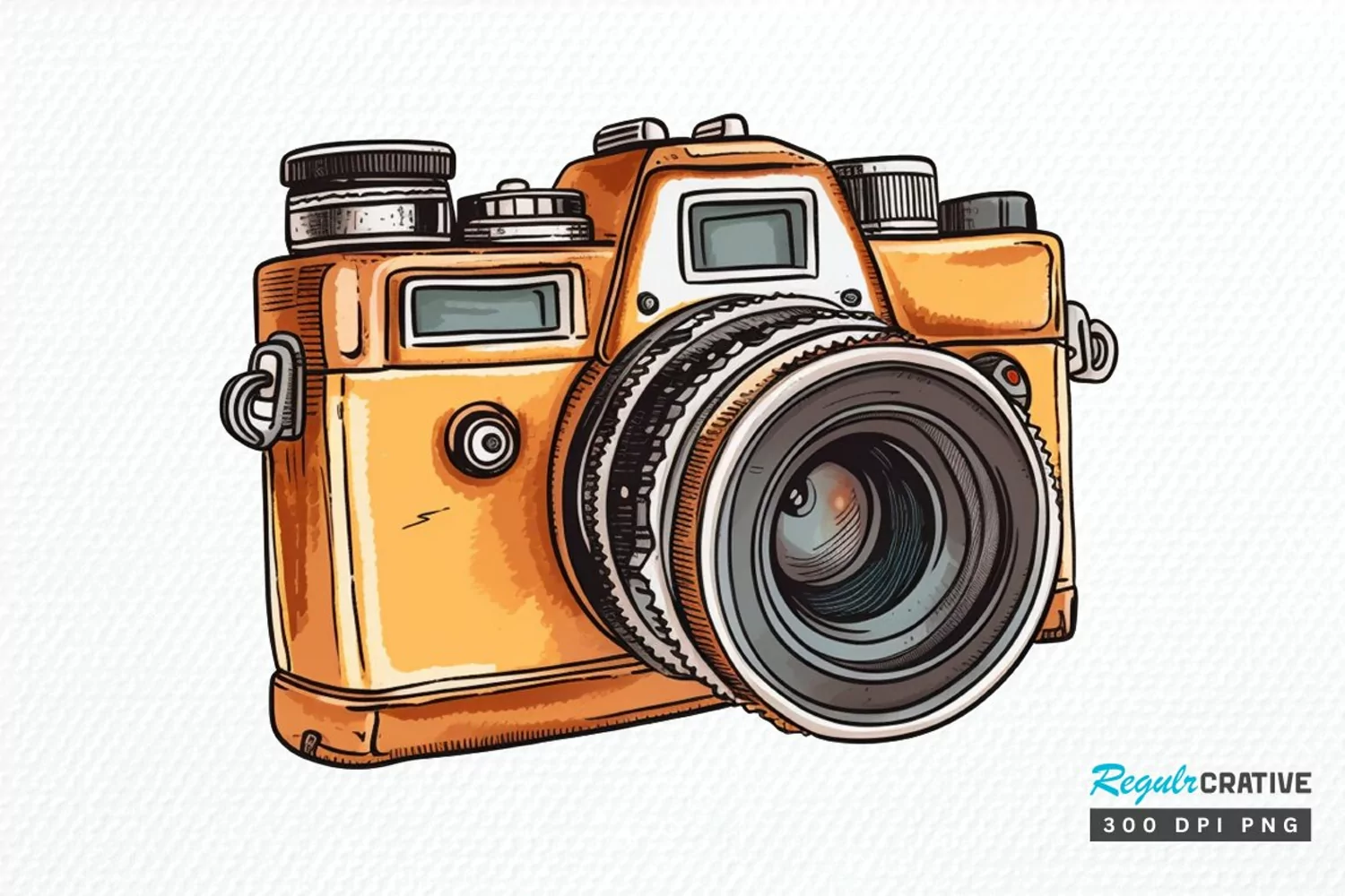 Retro Travel Camera PNG Clipart product image 1