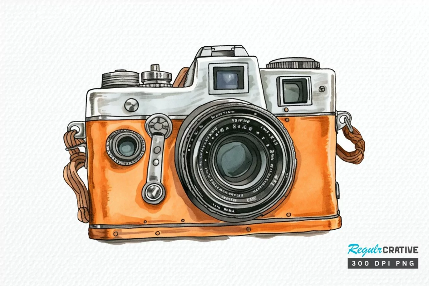 Retro Travel Camera PNG Clipart product image 1