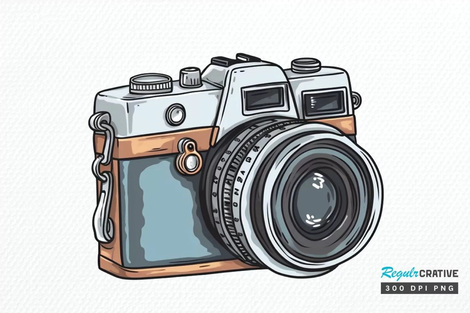 Retro Travel Camera PNG Clipart product image 1