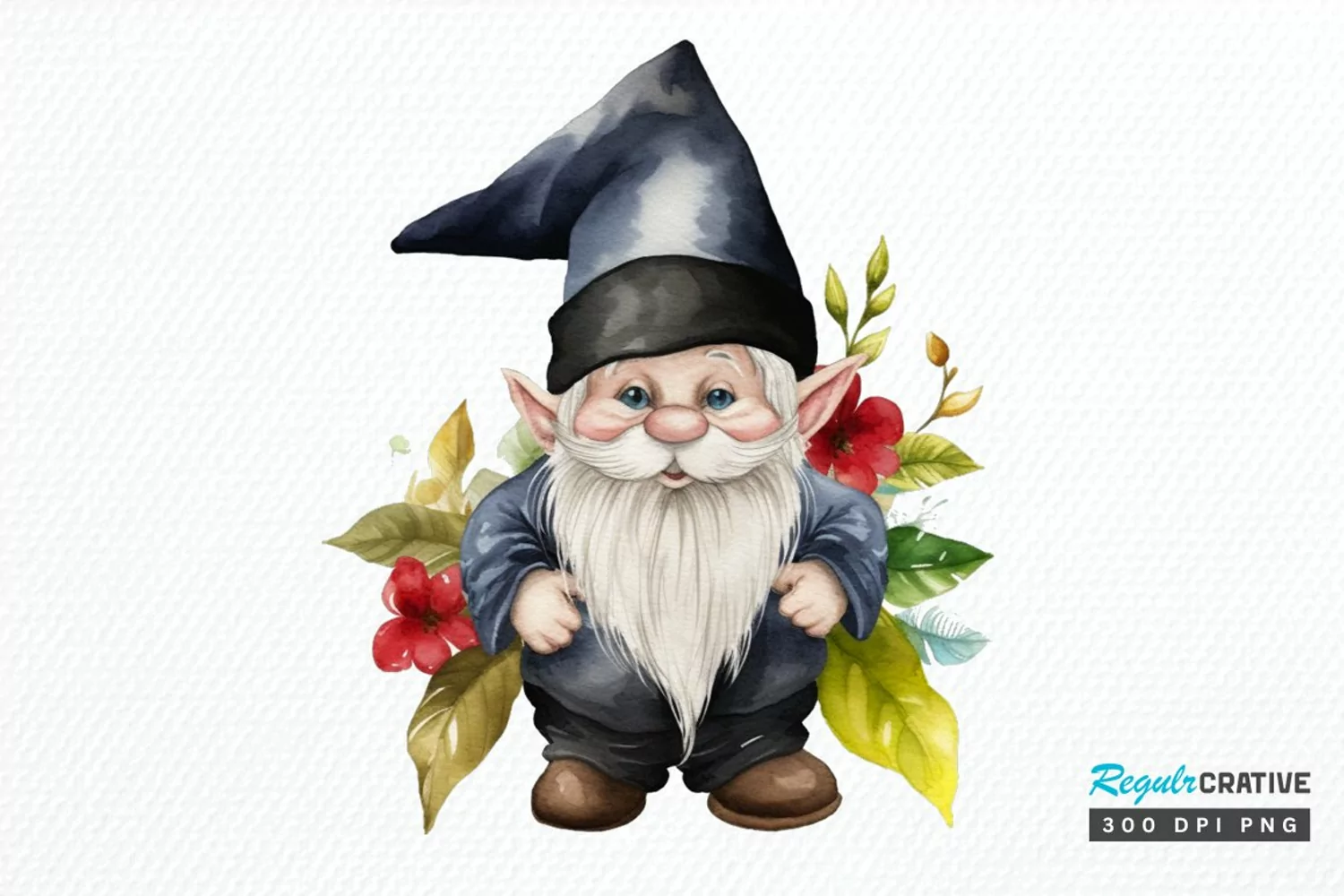 Watercolor Gnome Graduate PNG Clipart product image 1