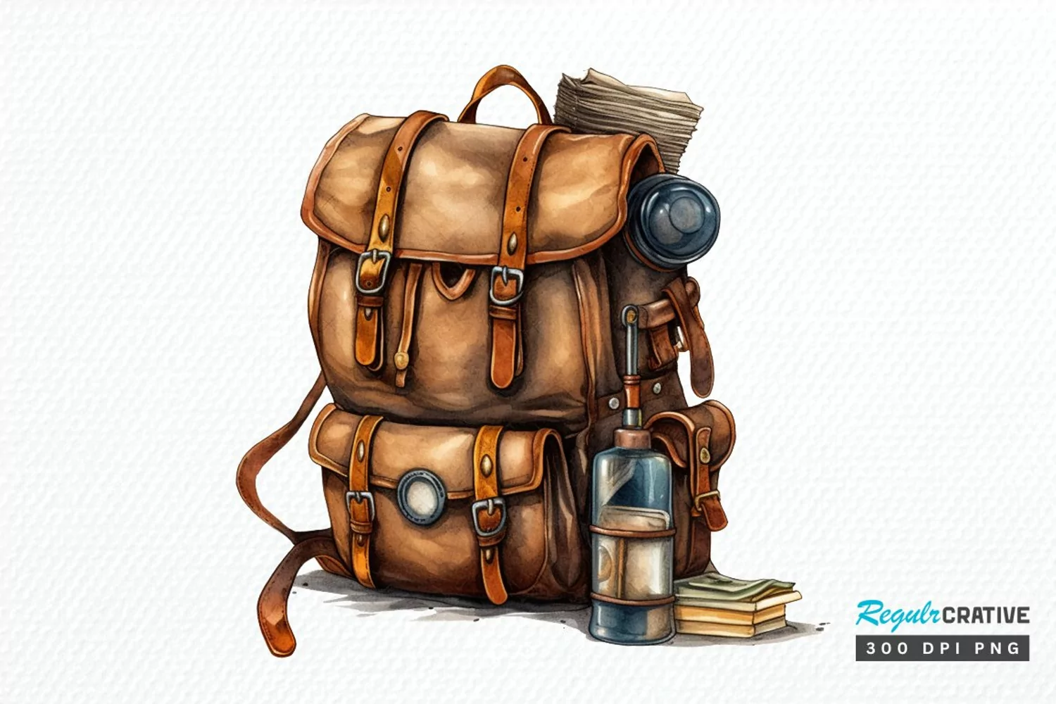 Vintage Backpack PNG Clipart product image 1