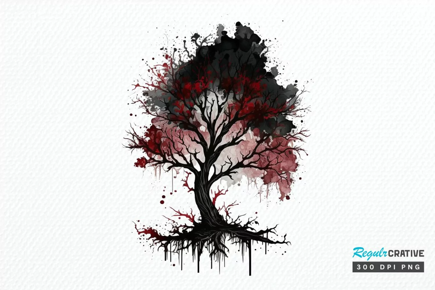 Watercolor Gothic Trees PNG Clipart product image 1