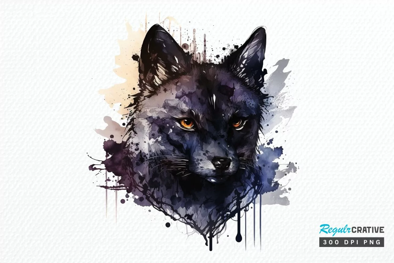 Watercolor Gothic Animal PNG Clipart product image 1