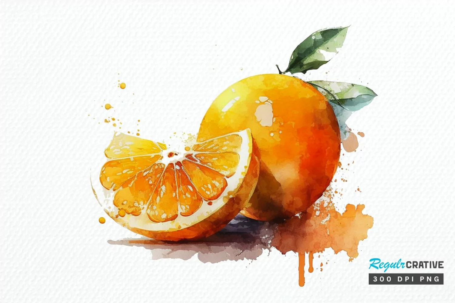 Watercolor Oranges PNG Clipart product image 1