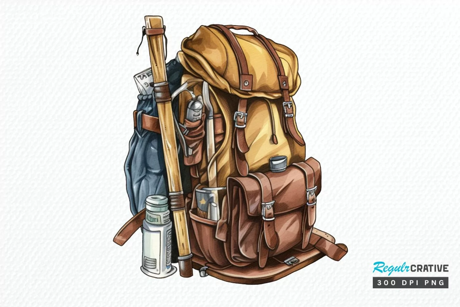 Vintage Backpack PNG Clipart product image 1