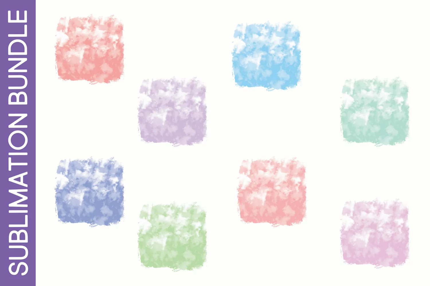 40 Watercolor Clouds Backsplash Sublimation Bundle product image 1