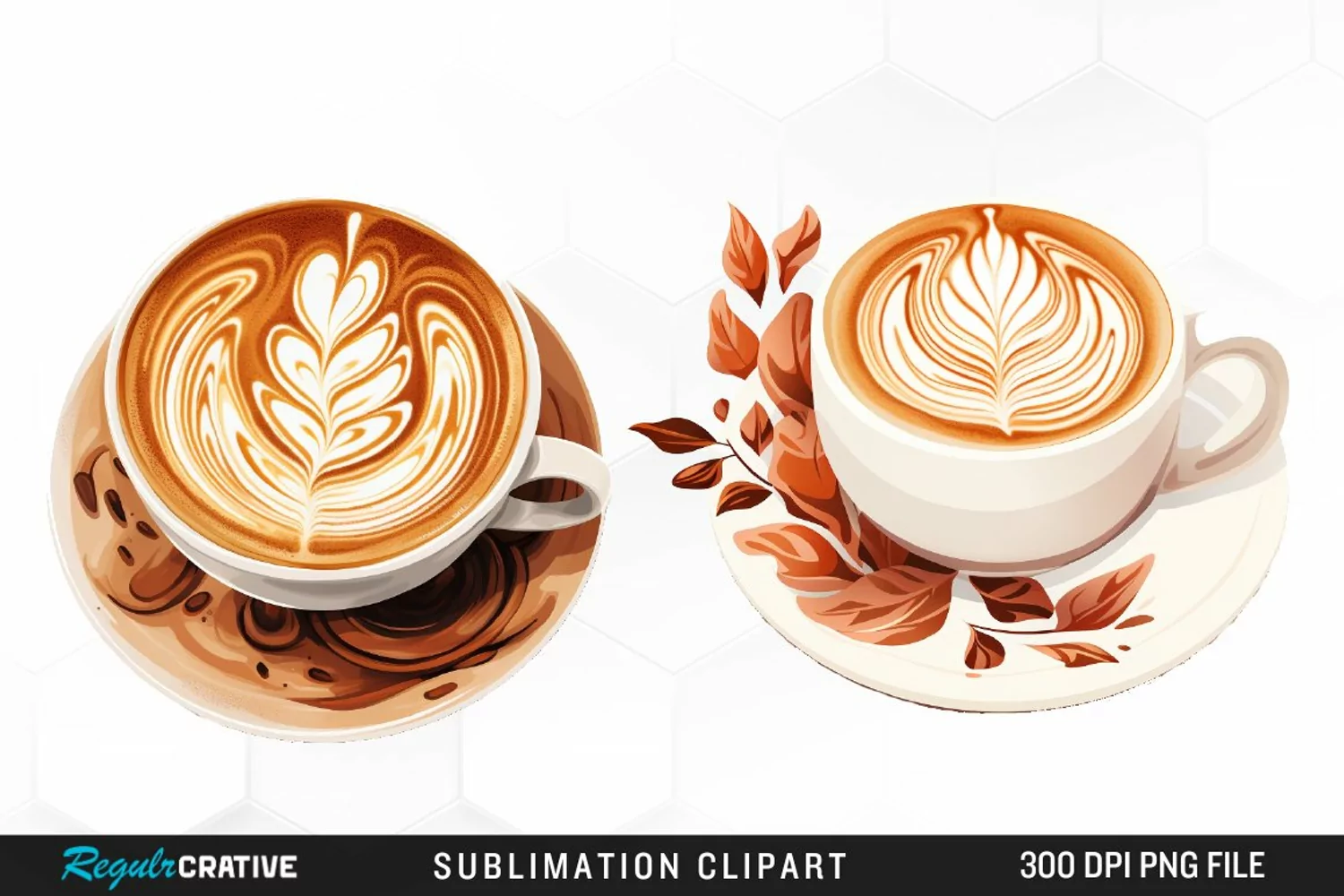 Watercolor Coffee Cup Illustration Clipart product image 1