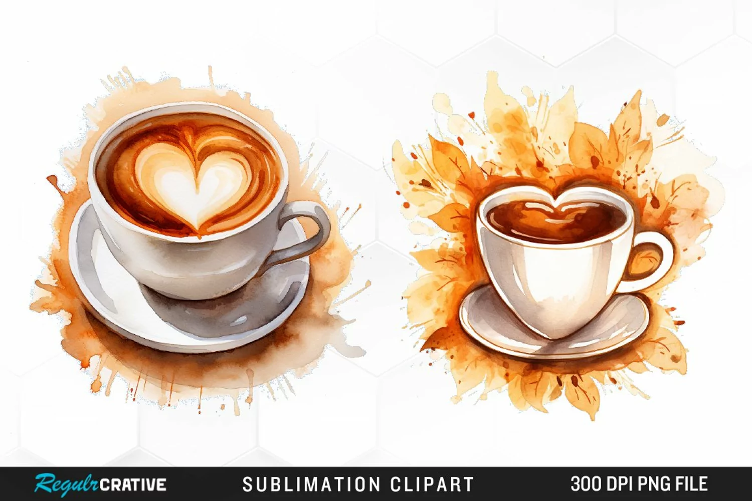 Watercolor Coffee Graphics Clipart product image 1