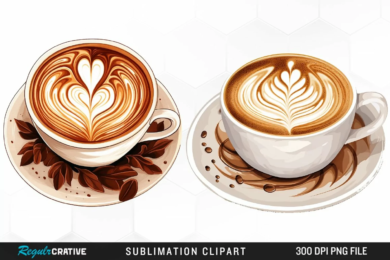 Watercolor Coffee Cup Illustration Clipart product image 1