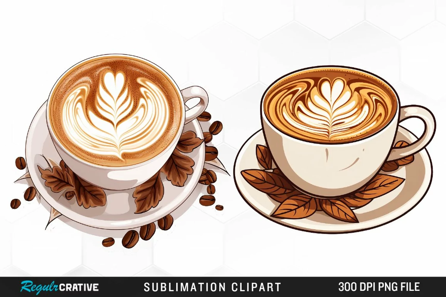Watercolor Coffee Cup Illustration Clipart product image 1