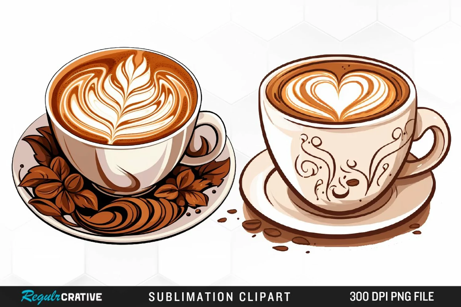 Watercolor Coffee Cup Illustration Clipart product image 1