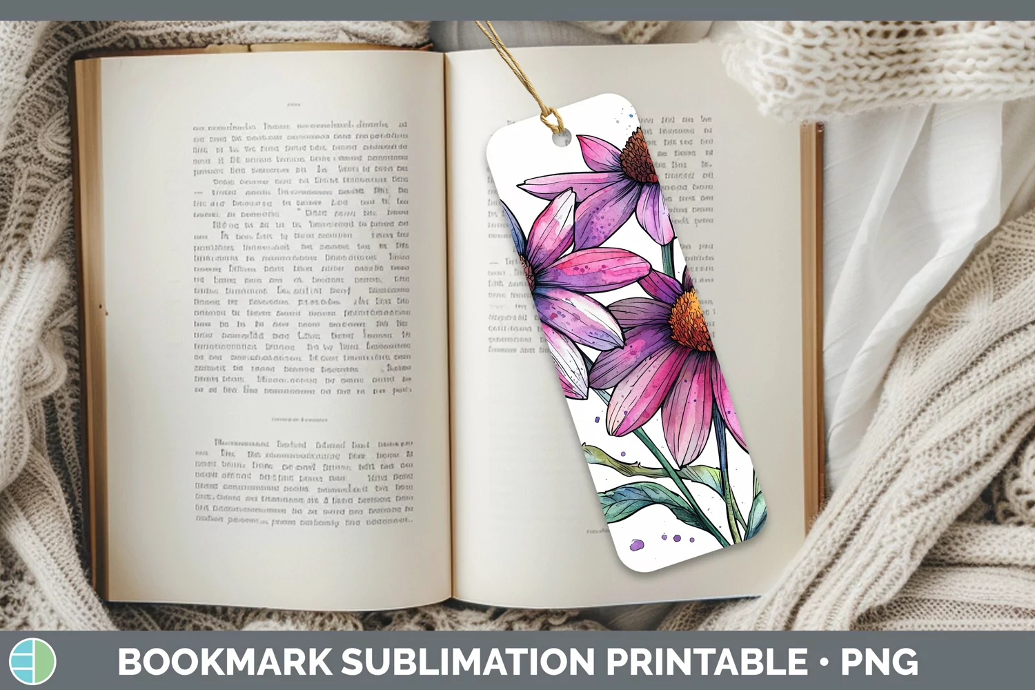 GorgeousWatercolor Bookmark design.