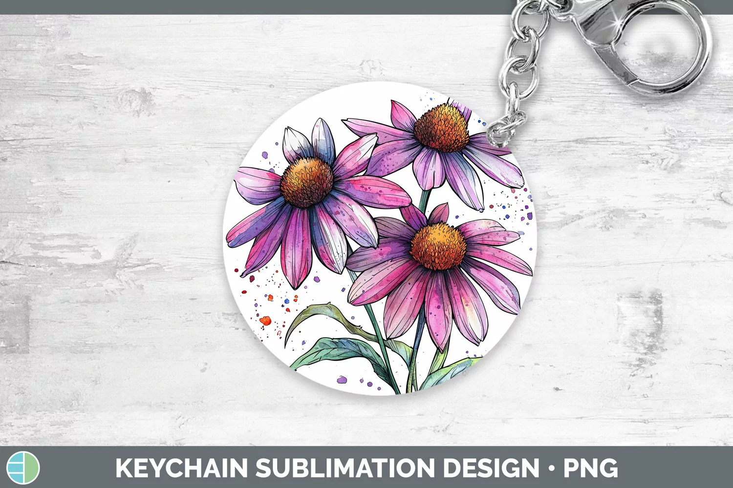 GorgeousWatercolor Keychain design.