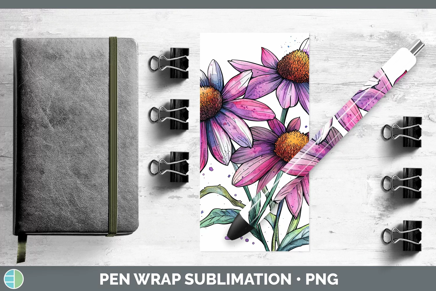 GorgeousWatercolor Pen Wrap design.