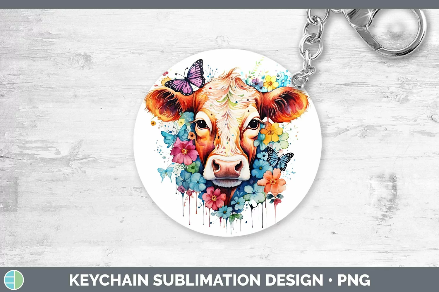 GorgeousWatercolor Keychain design.
