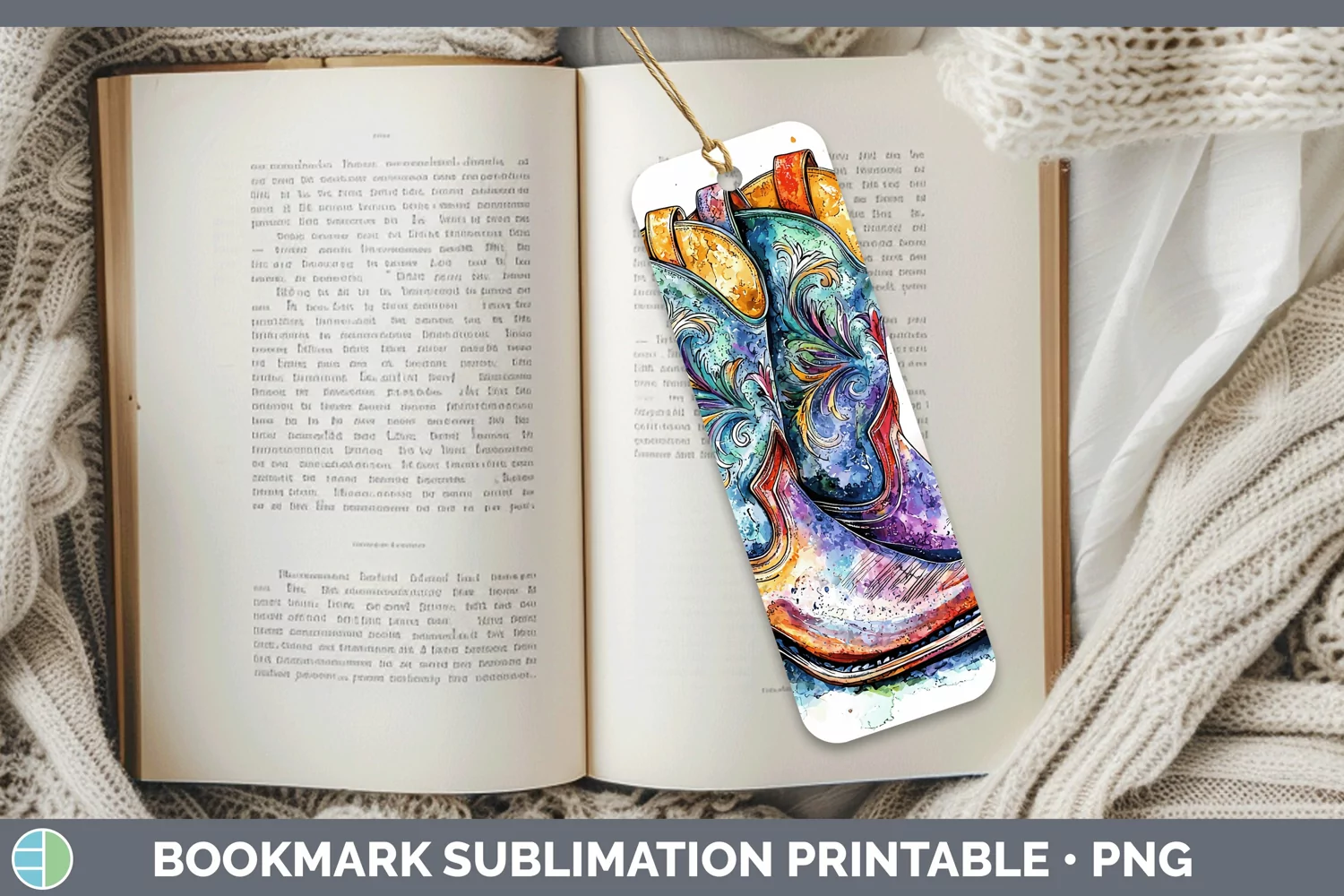 GorgeousWatercolor Bookmark design.