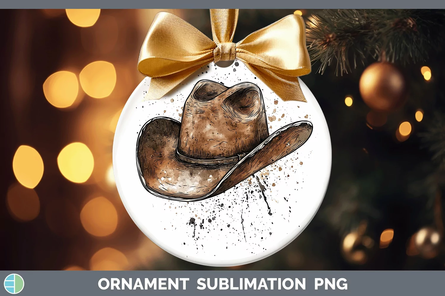 GorgeousWatercolor Ornament design.