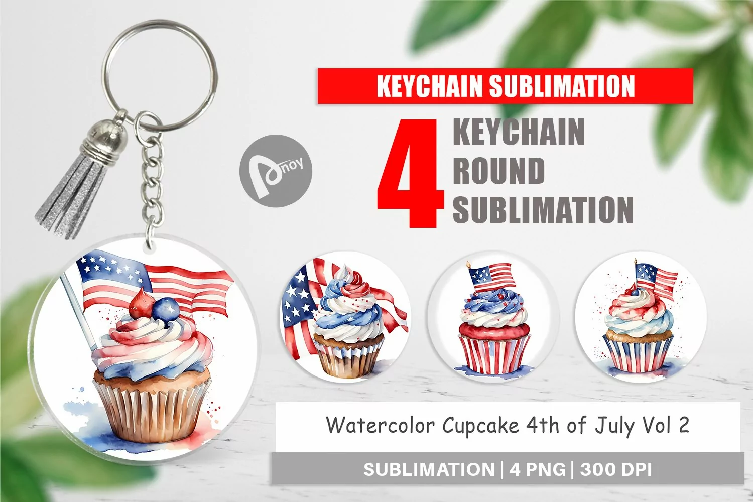 Keychain Cupcake 4th of July product image 1