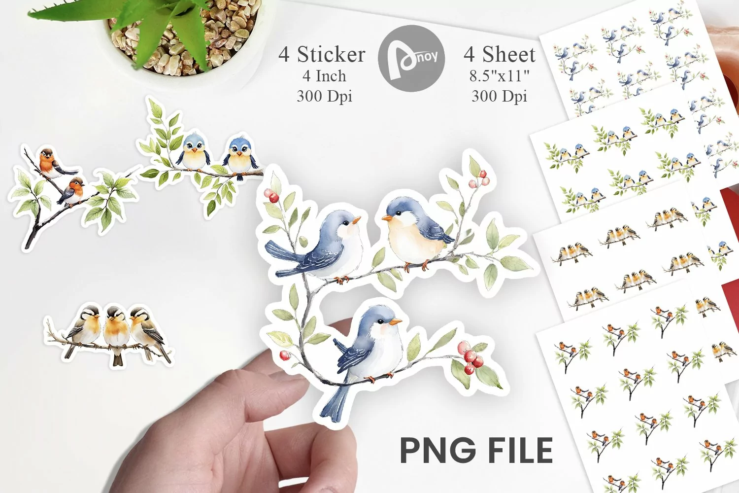 Sticker Watercolor Bird product image 1