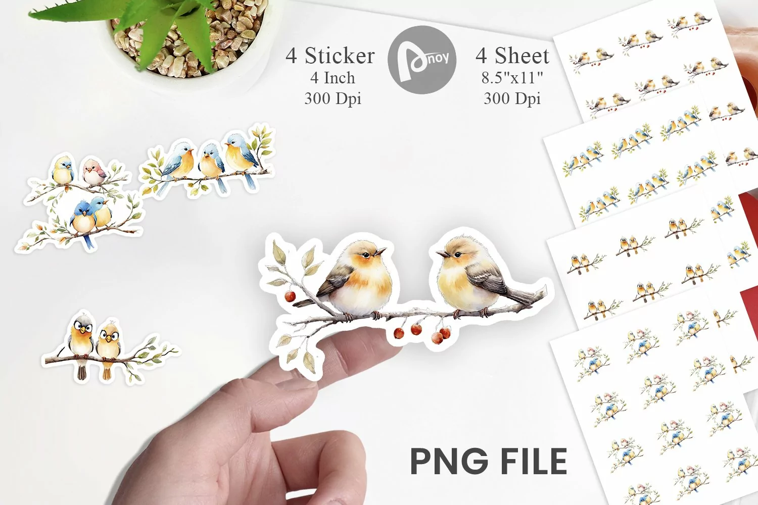Sticker Watercolor Bird product image 1