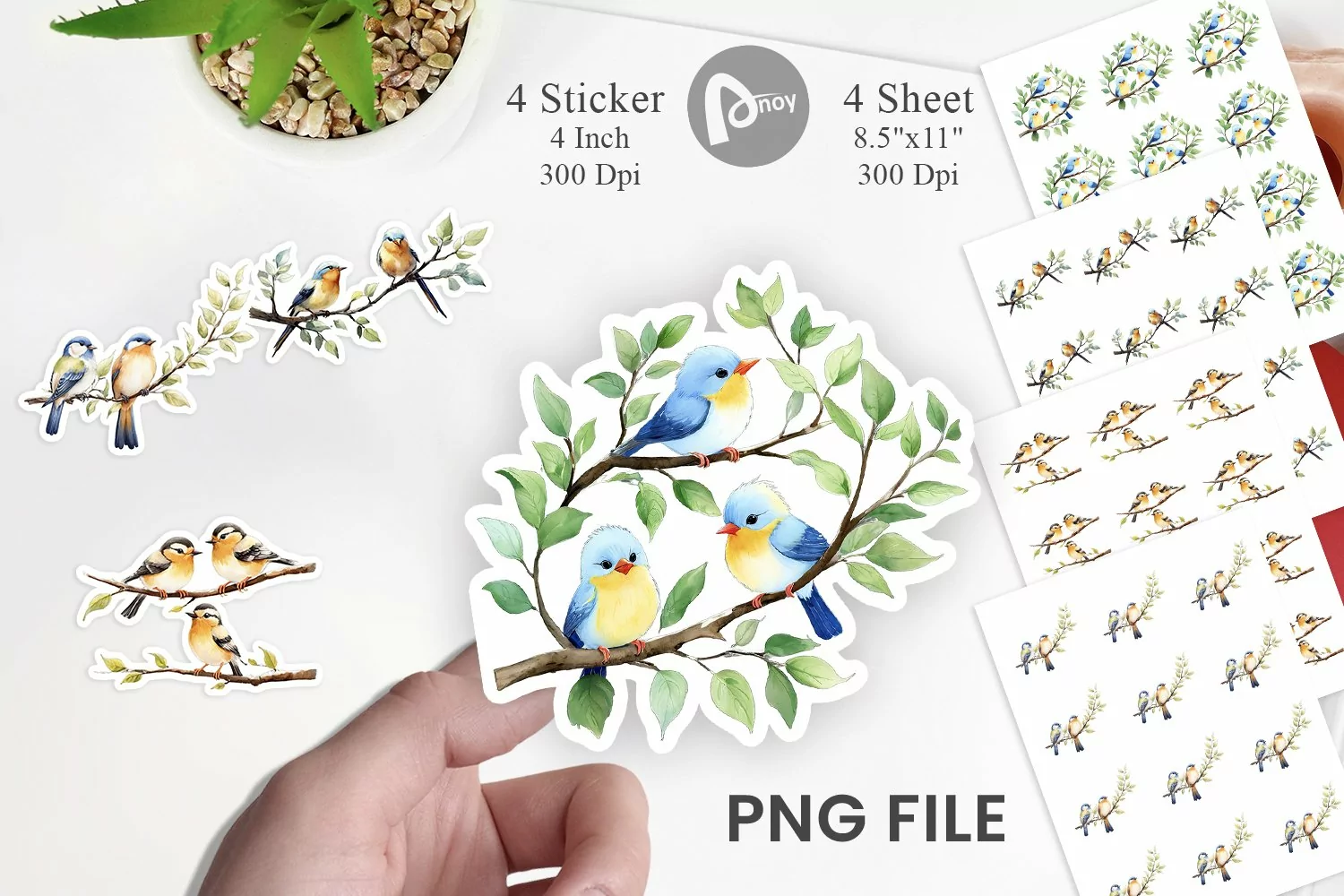 Sticker Watercolor Bird product image 1