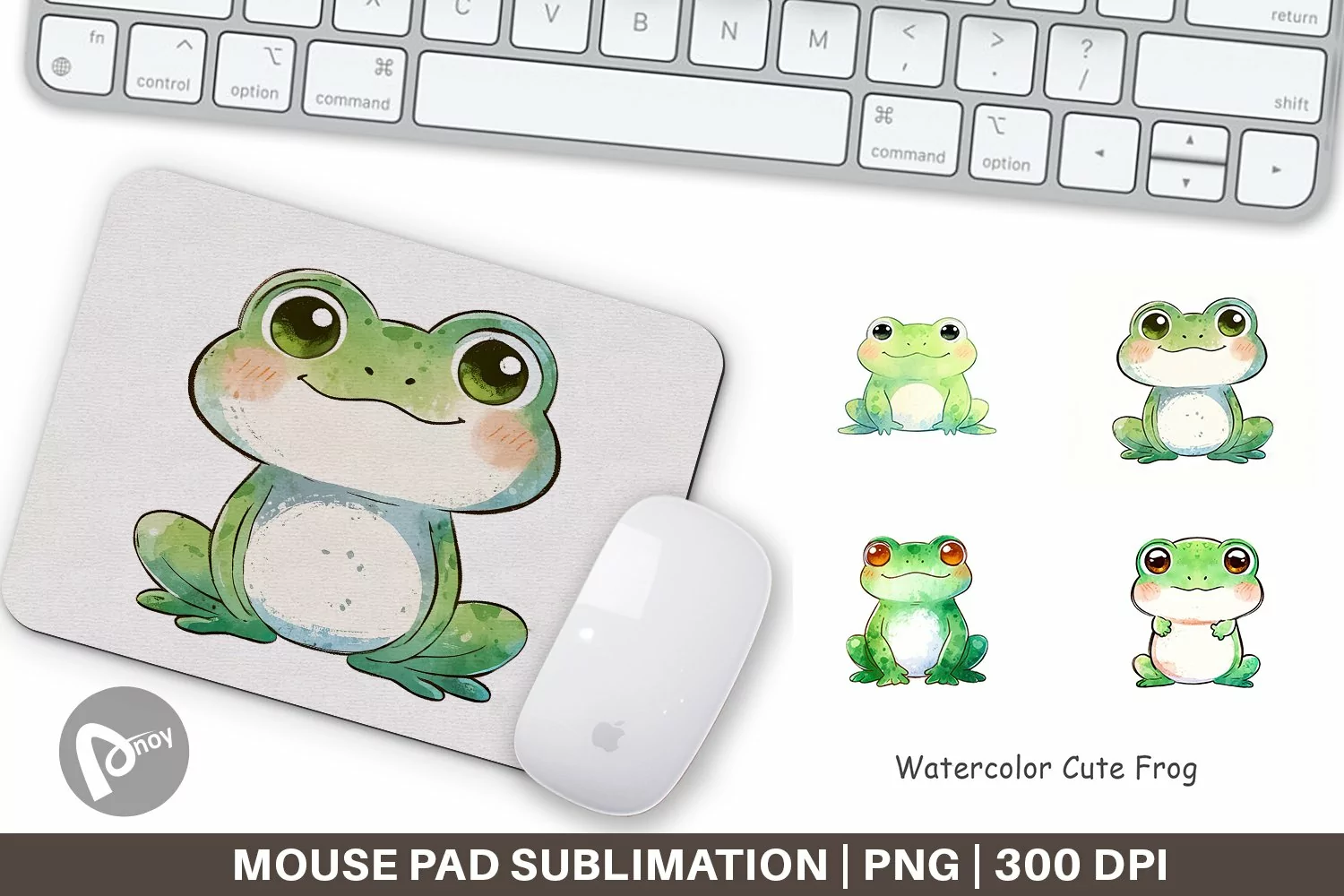 Mouse Pad Watercolor Frog product image 1