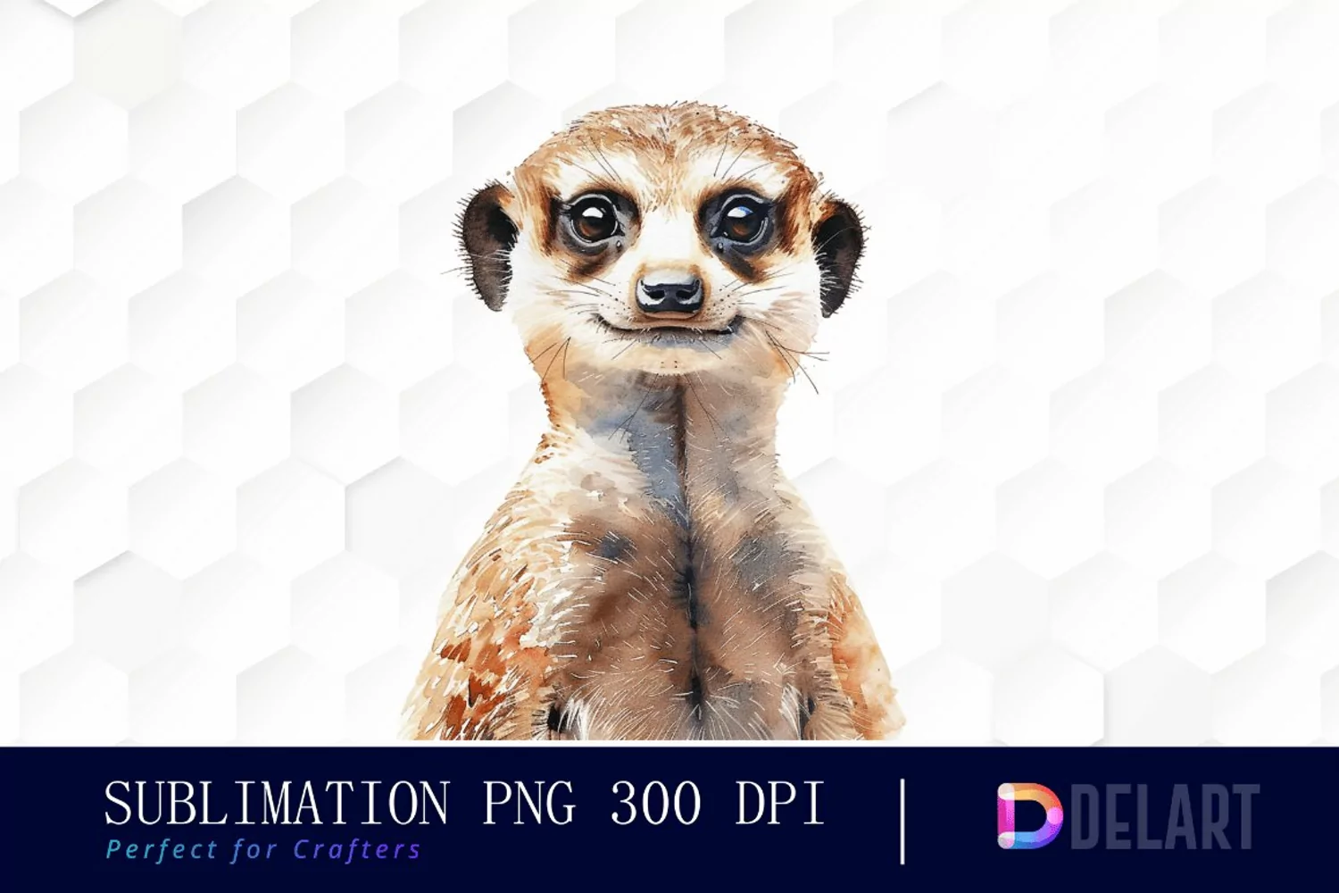 Cute Meerkat Watercolor Clipart product image 1