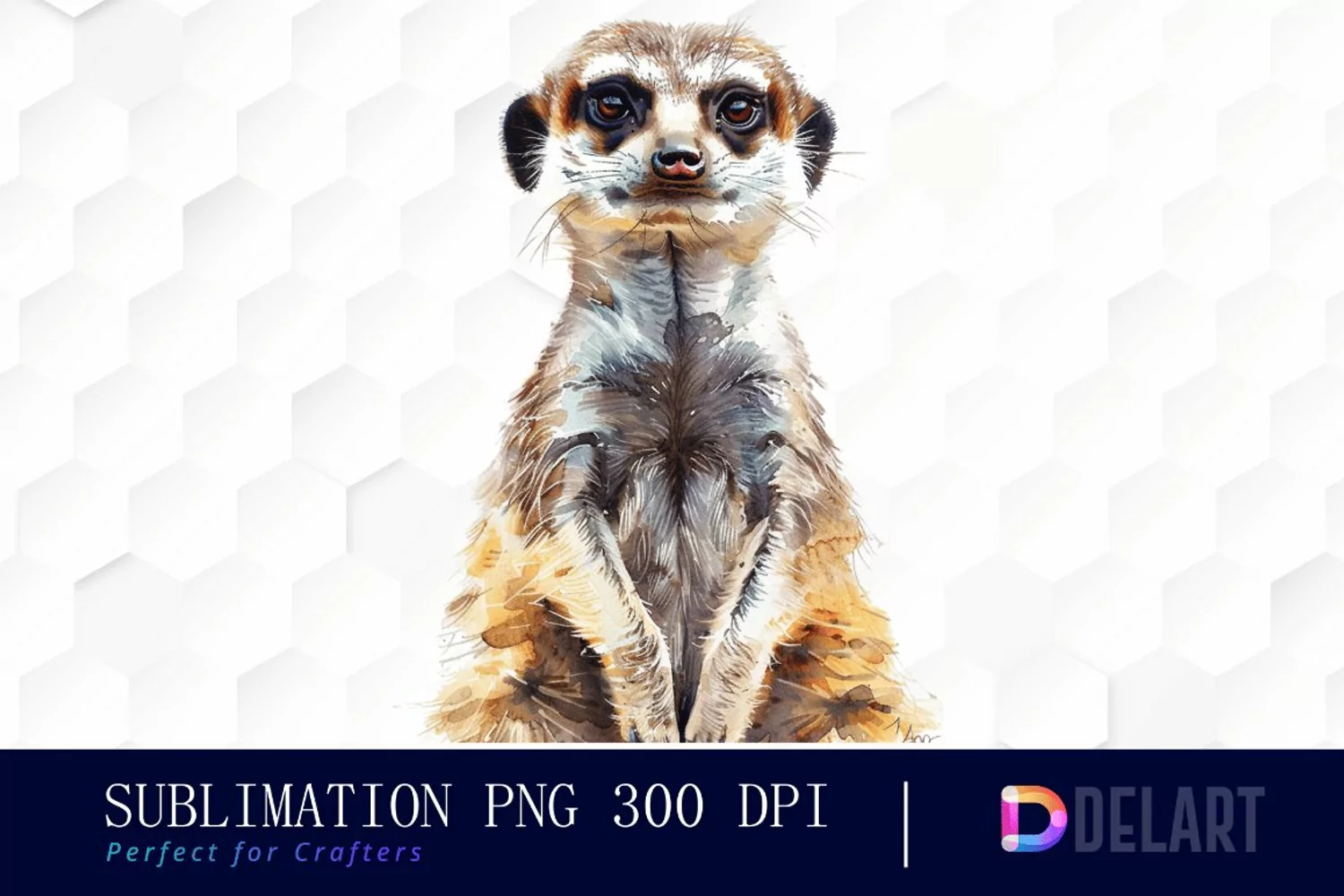 Cute Meerkat Sublimation PNG Clipart product image 1