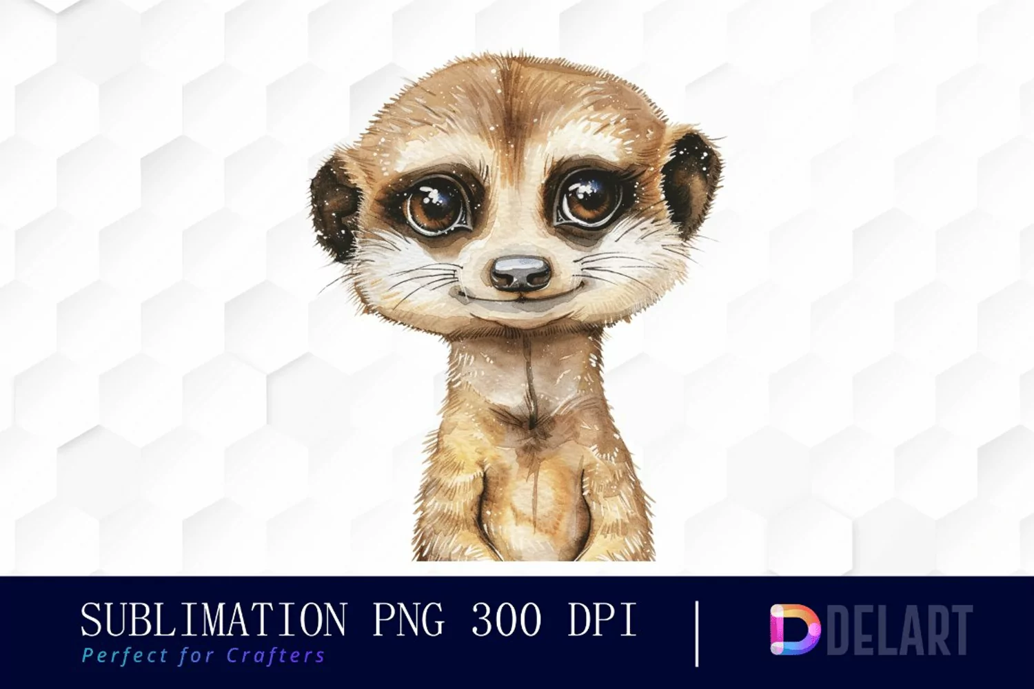 Cute Meerkat Watercolor Clipart product image 1