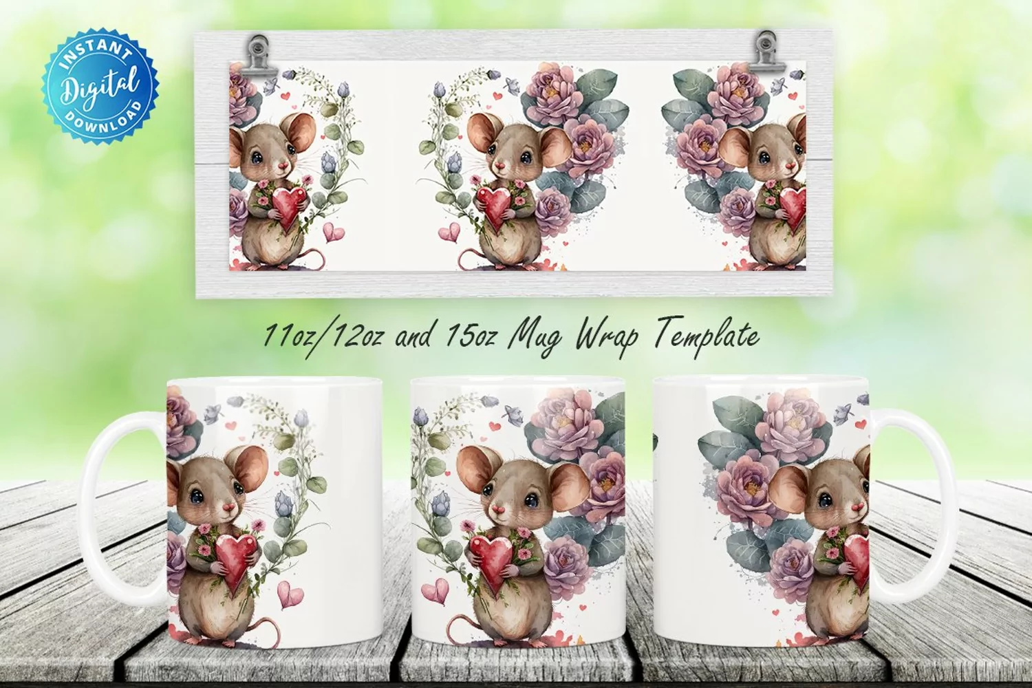 Valentines Coffee,Animal Mug,Cute animals,Watercolor,Flower Mug,Watercolor Flower,Gift for Her,Gift for Mom,Gift for Girlfriend,Cute Gift,Coffee Mug,Ceramic Mug,Flower Coffee Mug,Girls Coffee Mug,Coffee Cafe
