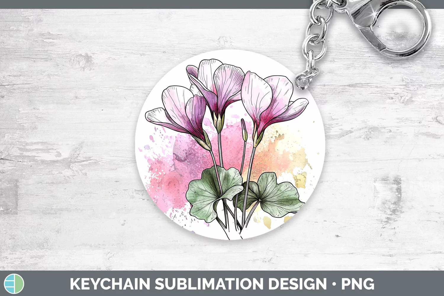 GorgeousWatercolor Keychain design.