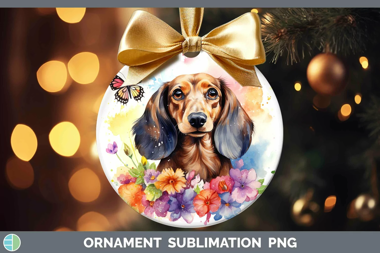 GorgeousWatercolor Ornament design.