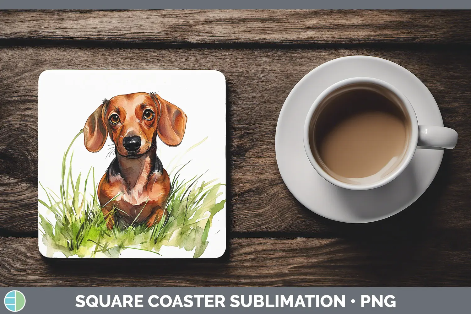 GorgeousWatercolor Square Coaster design.