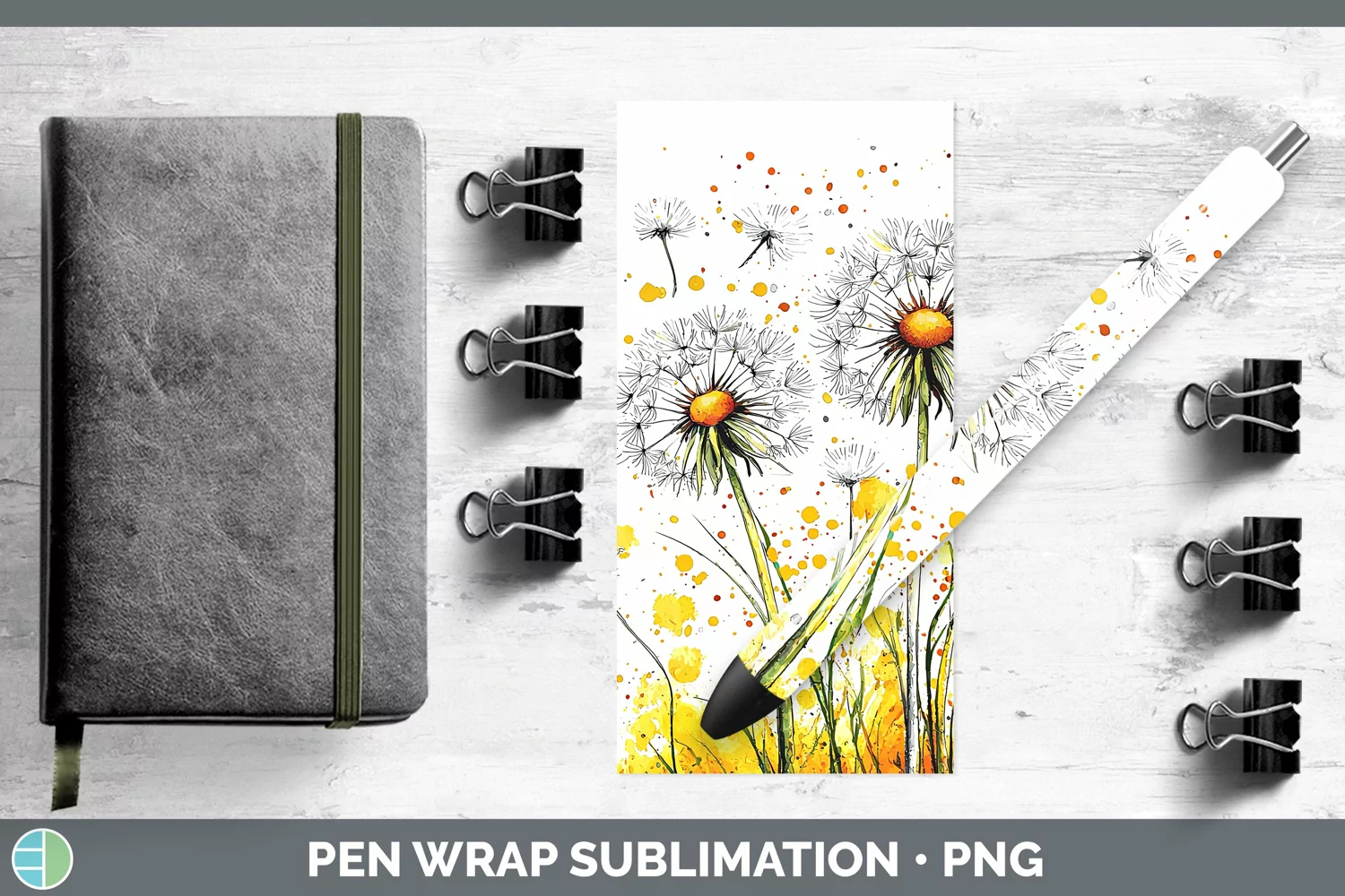 GorgeousWatercolor Pen Wrap design.