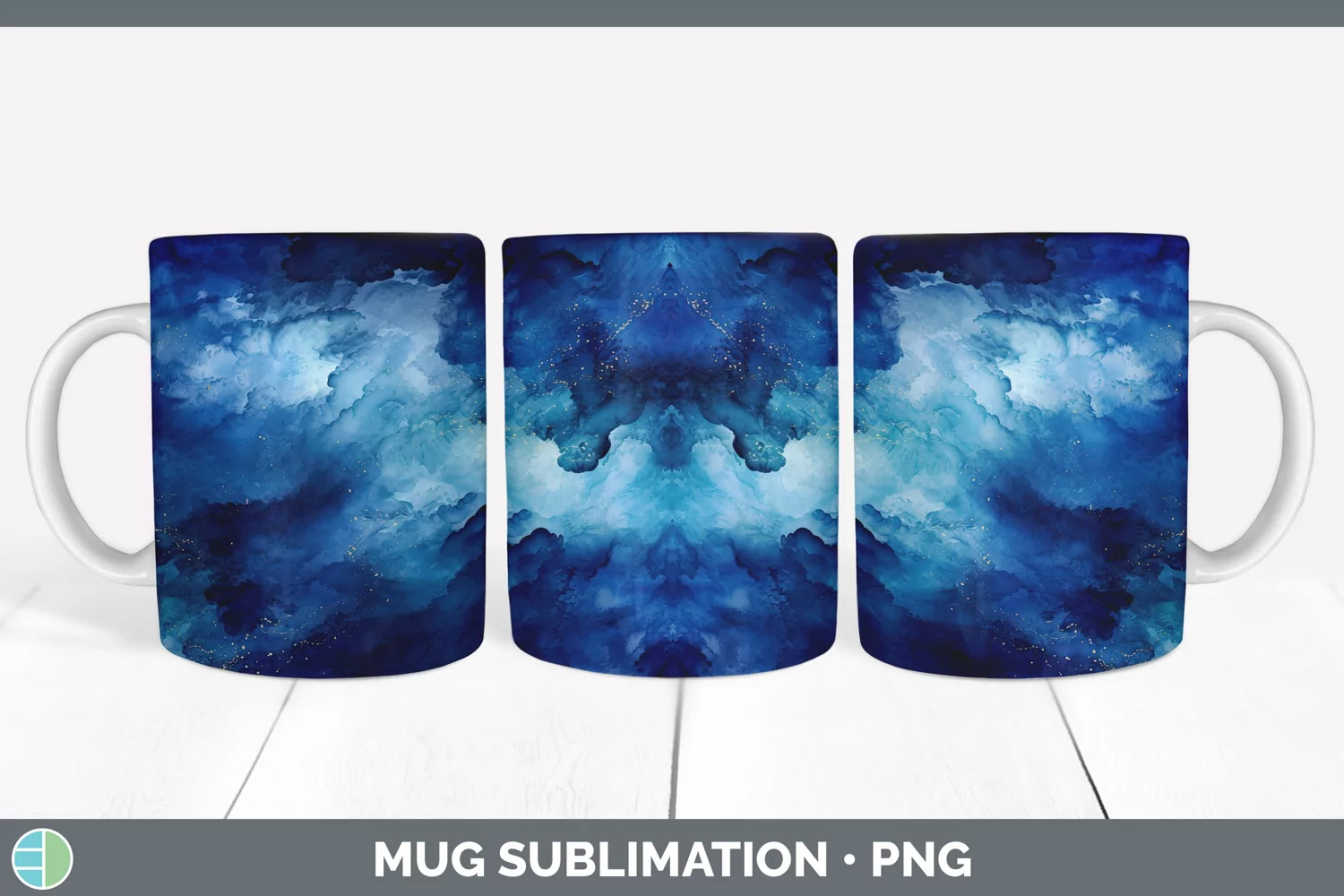 GorgeousWatercolor Mug Wrap design.
