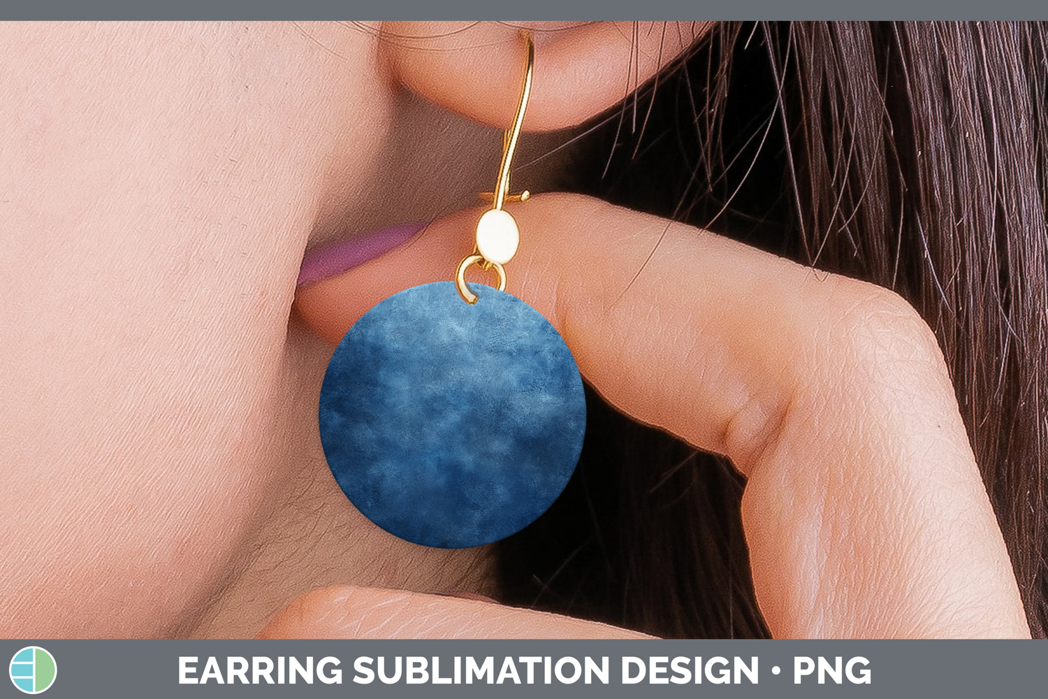 GorgeousWatercolor Round Earrings design.