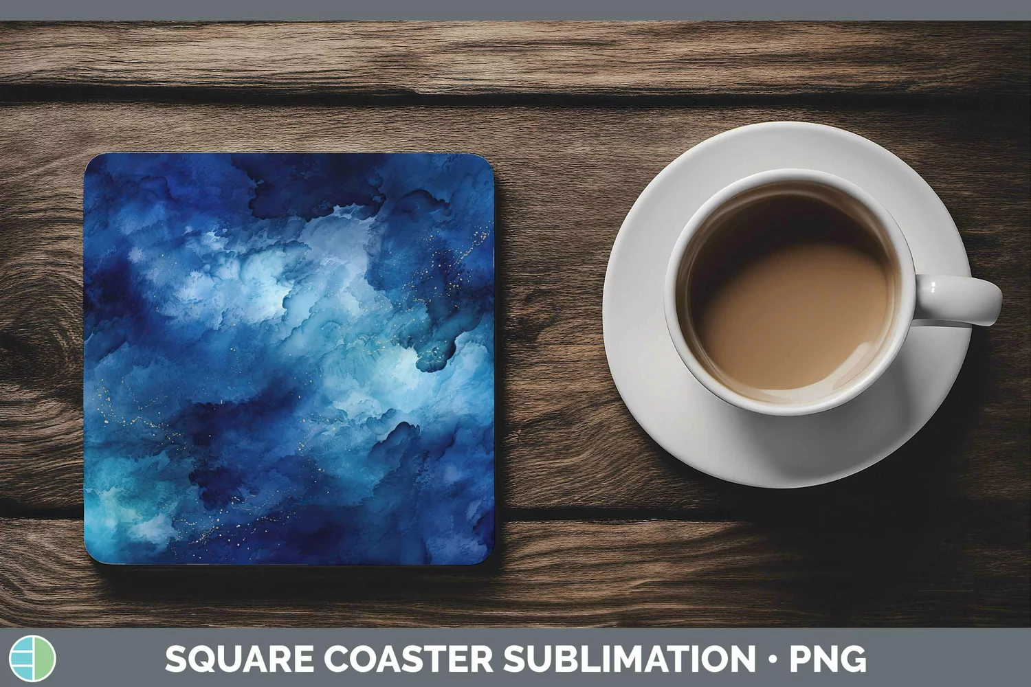 GorgeousWatercolor Square Coaster design.