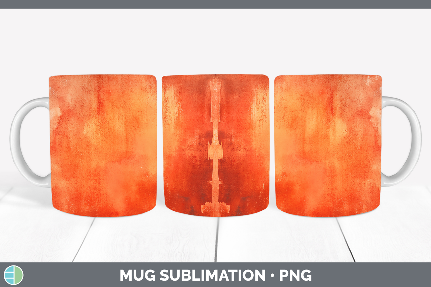 GorgeousWatercolor Mug Wrap design.