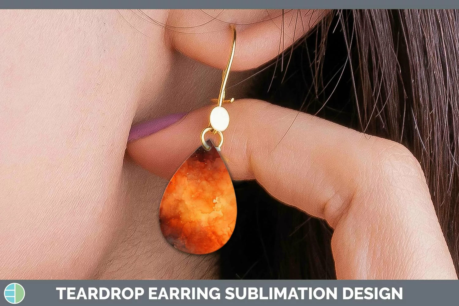 GorgeousWatercolor Teardrop Earrings design.