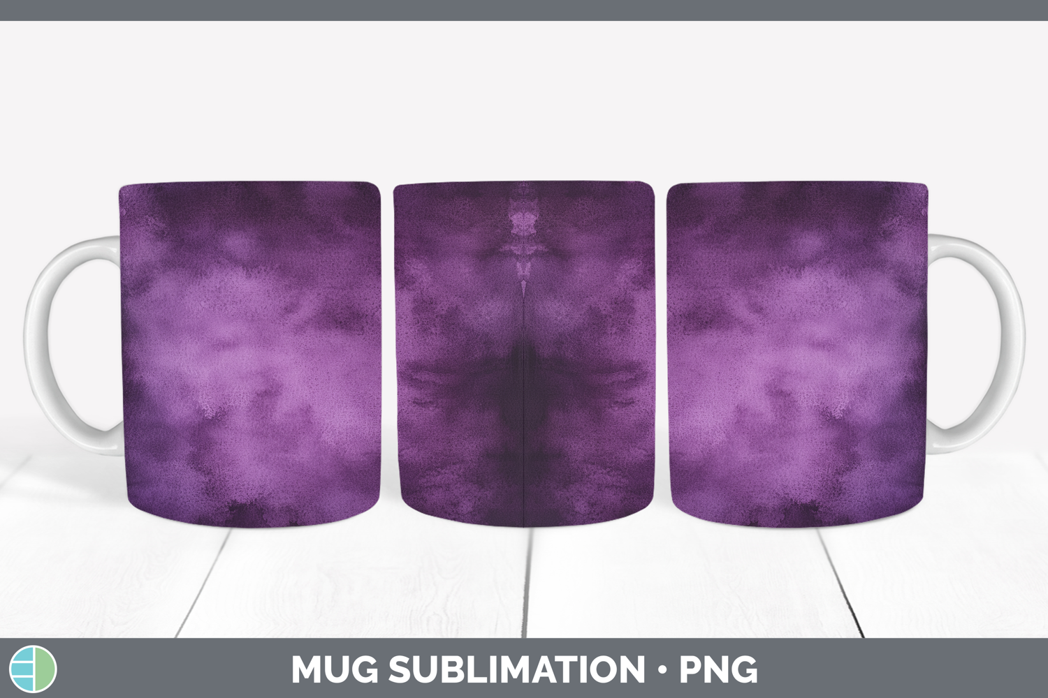 GorgeousWatercolor Mug Wrap design.