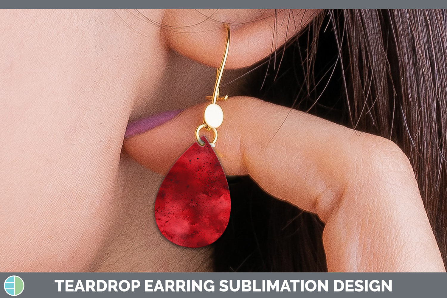 GorgeousWatercolor Teardrop Earrings design.