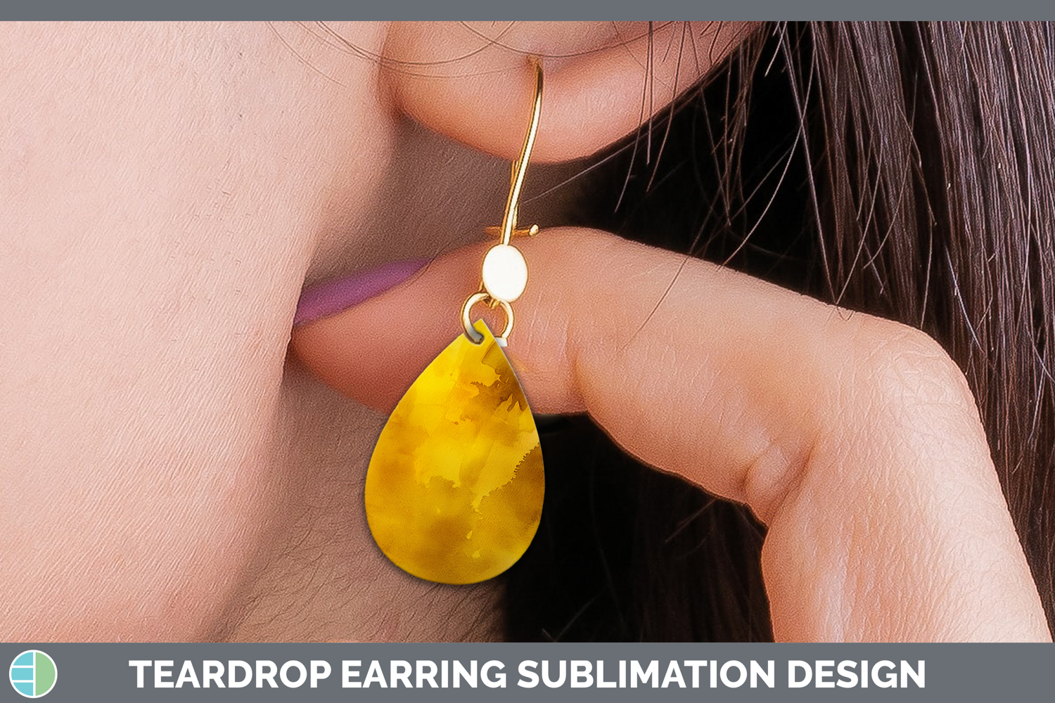GorgeousWatercolor Teardrop Earrings design.