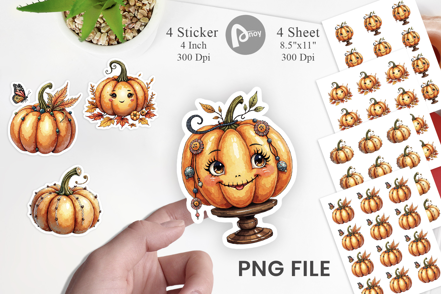 Decorative Pumpkins Sticker product image 1