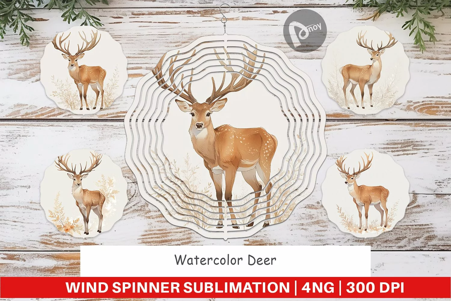 Wind Spinner Watercolor Deer product image 1