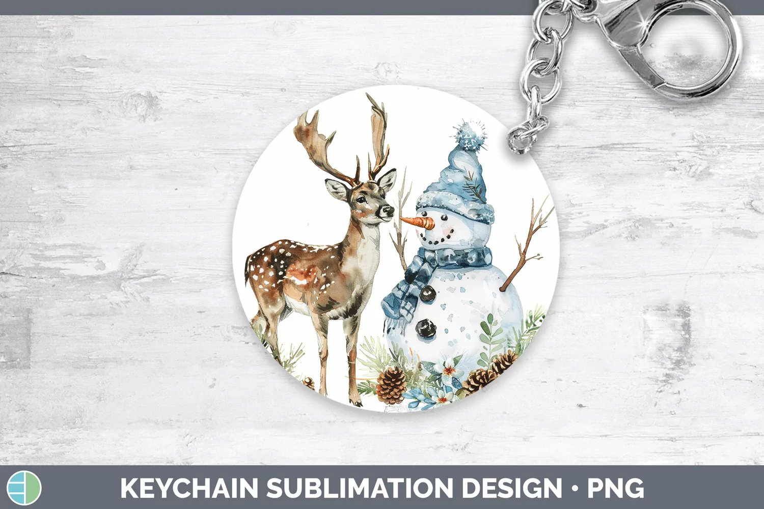 GorgeousWatercolor Keychain design.