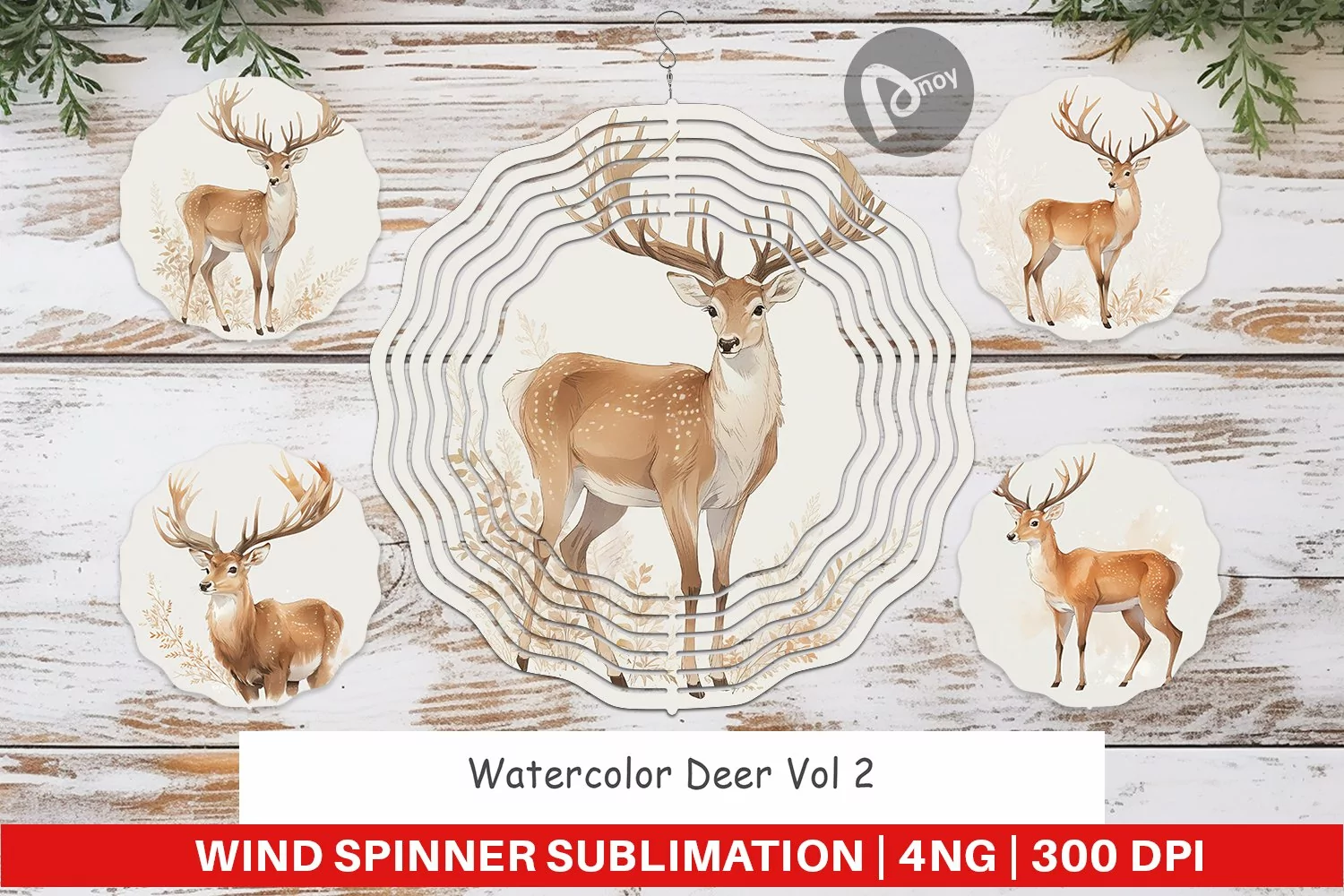 Wind Spinner Watercolor Deer product image 1