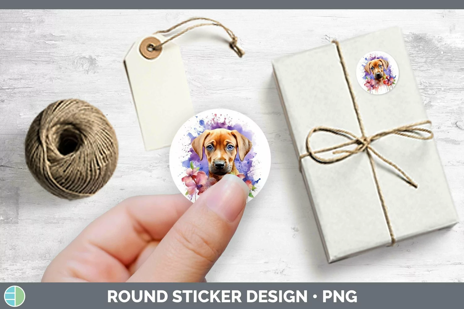 GorgeousWatercolor Dog Stickers design.