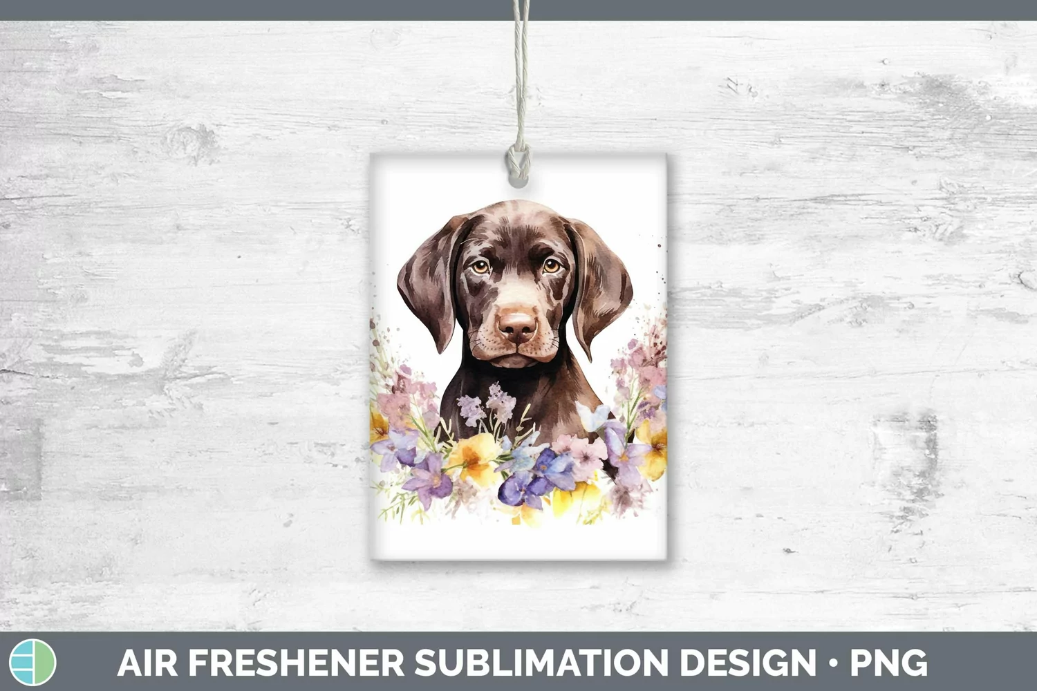 GorgeousWatercolor Dog Air Freshener design.