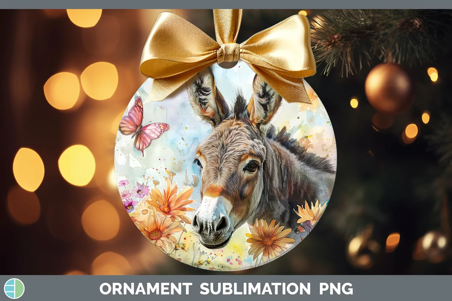GorgeousWatercolor Ornament design.