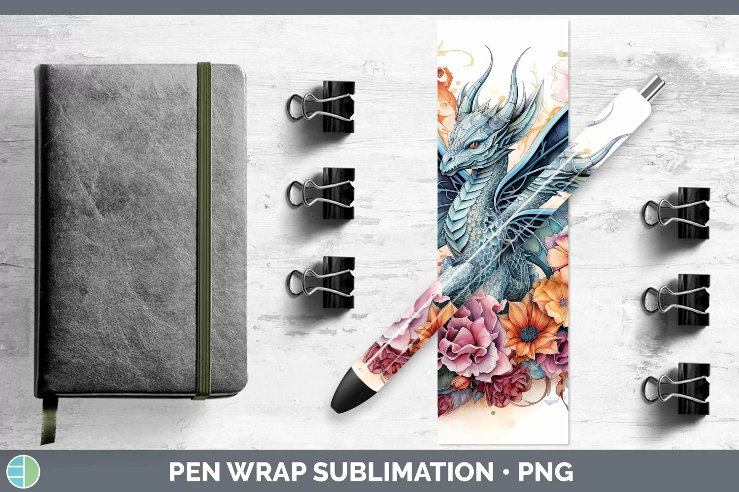GorgeousWatercolor Pen Wrap design.
